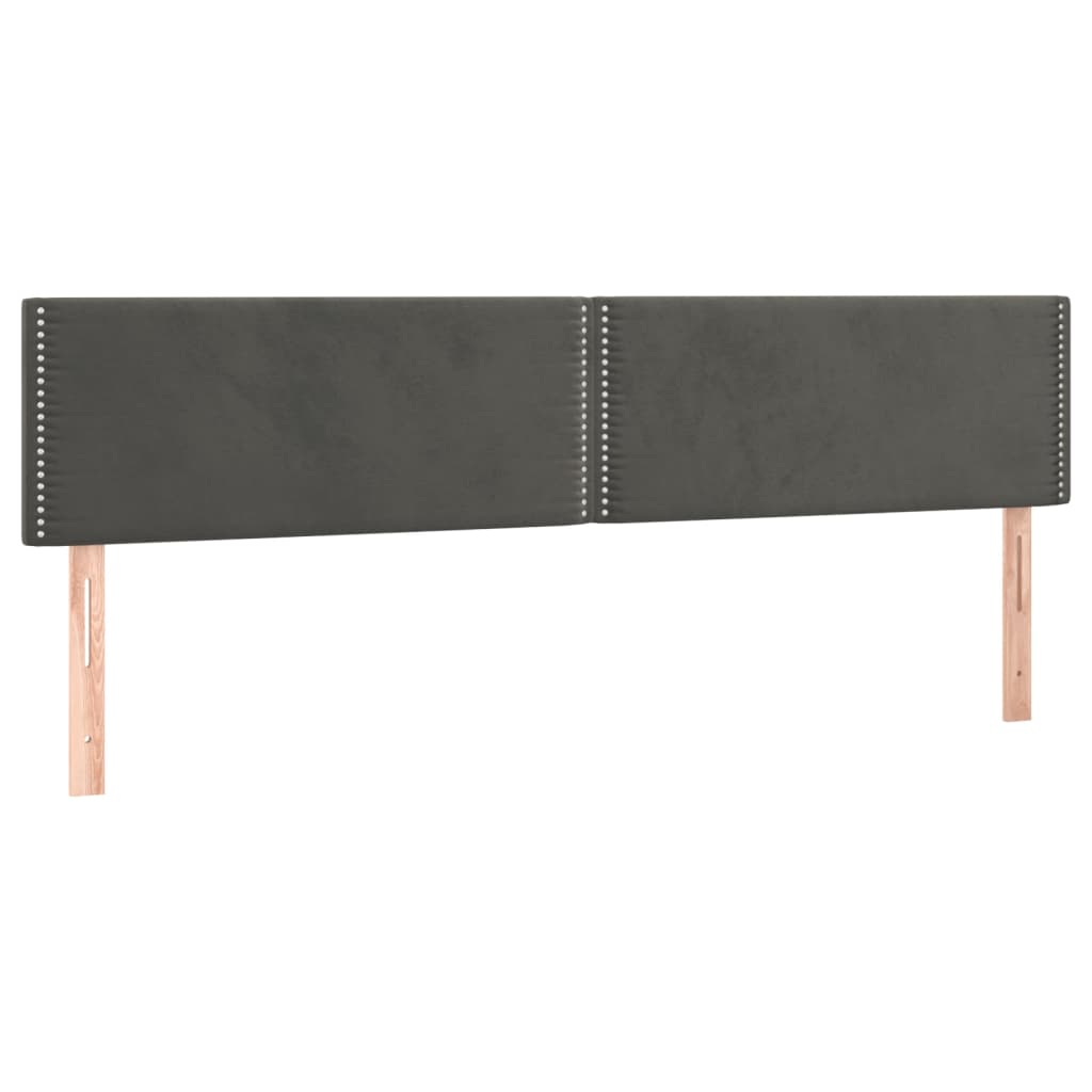 LED uzglavlje tamnosivo 180x5x78/88 cm baršunasto