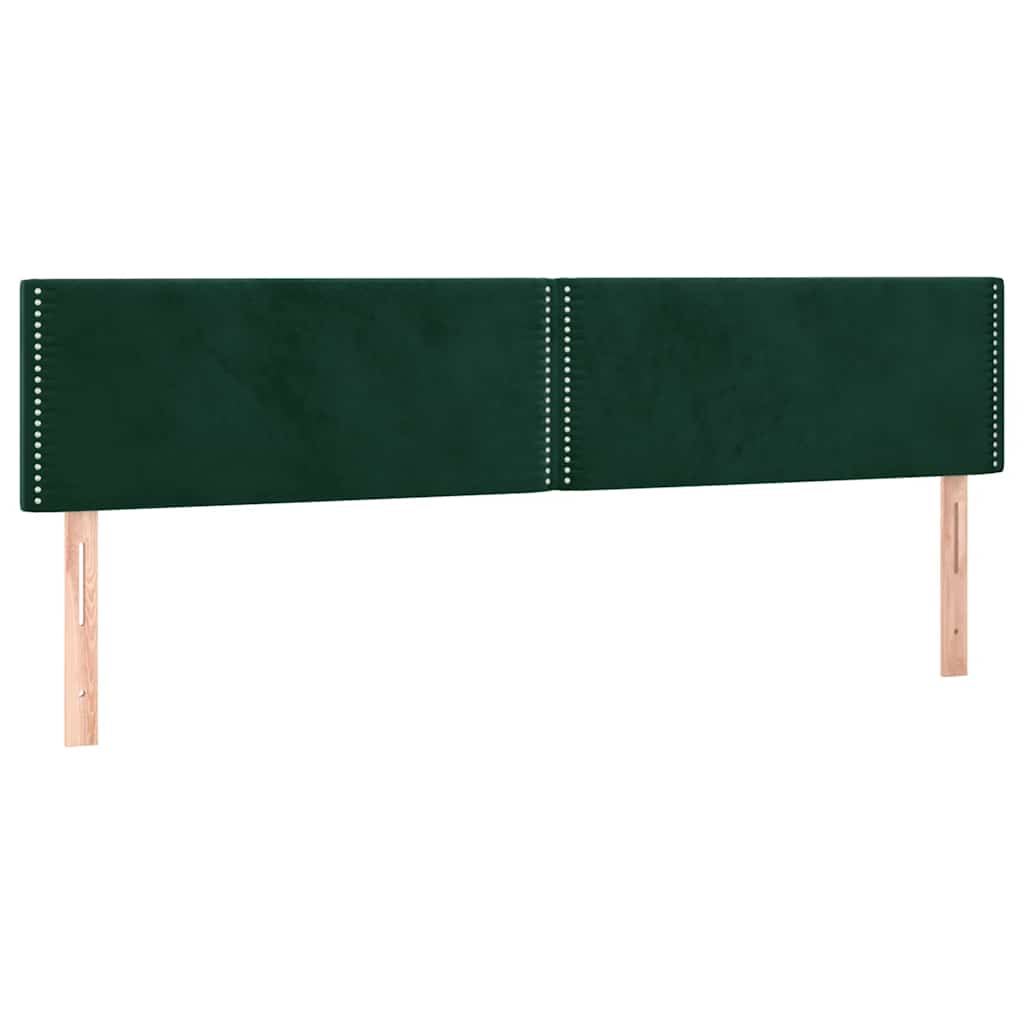 LED uzglavlje tamnozeleno 180x5x78/88 cm baršunasto