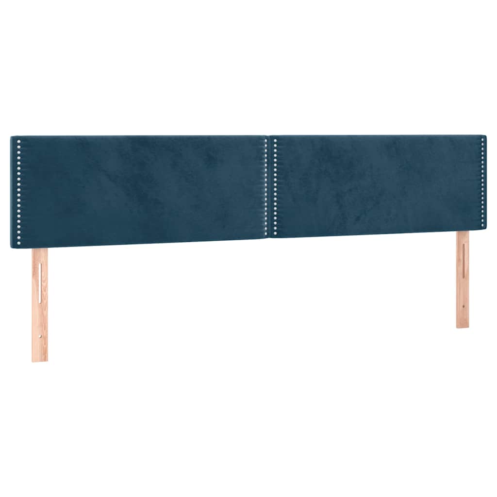 LED uzglavlje tamnoplavo 180x5x78/88 cm baršunasto