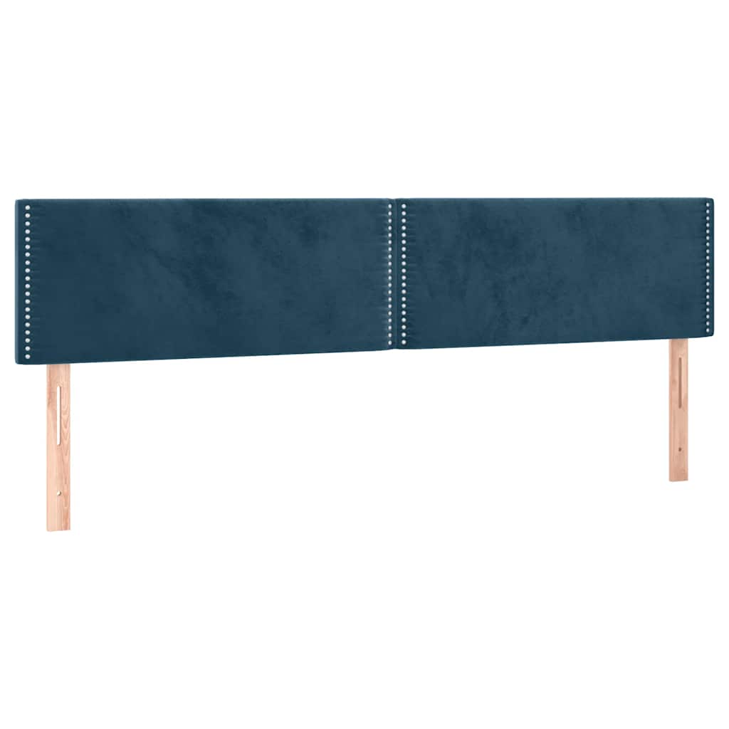 LED uzglavlje tamnoplavo 200x5x78/88 cm baršunasto
