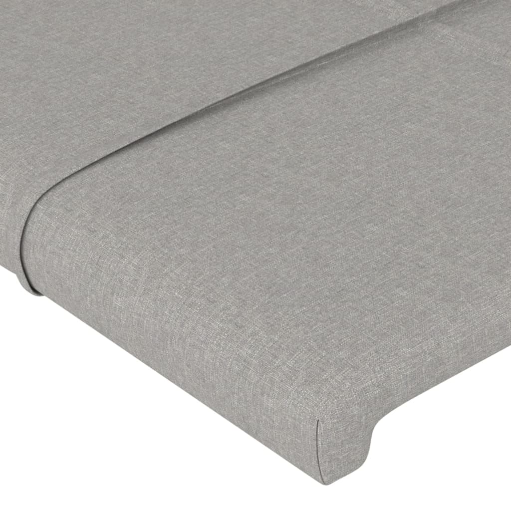 LED uzglavlje svjetlosivo 90x5x78/88 cm od tkanine