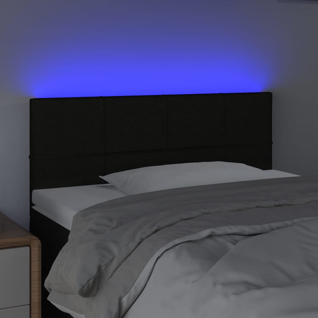 LED uzglavlje crno 90x5x78/88 cm od tkanine