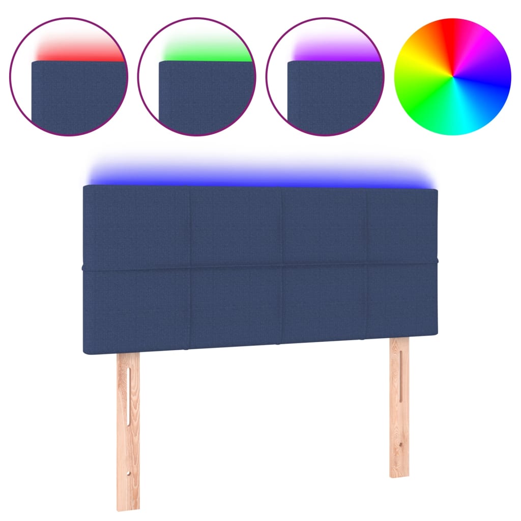 LED uzglavlje plavo 100x5x78/88 cm od tkanine