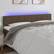 LED uzglavlje tamnosmeđe 160x5x78/88 cm od tkanine