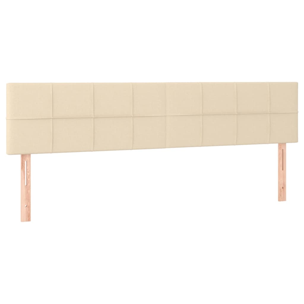 LED uzglavlje krem 160x5x78/88 cm od tkanine