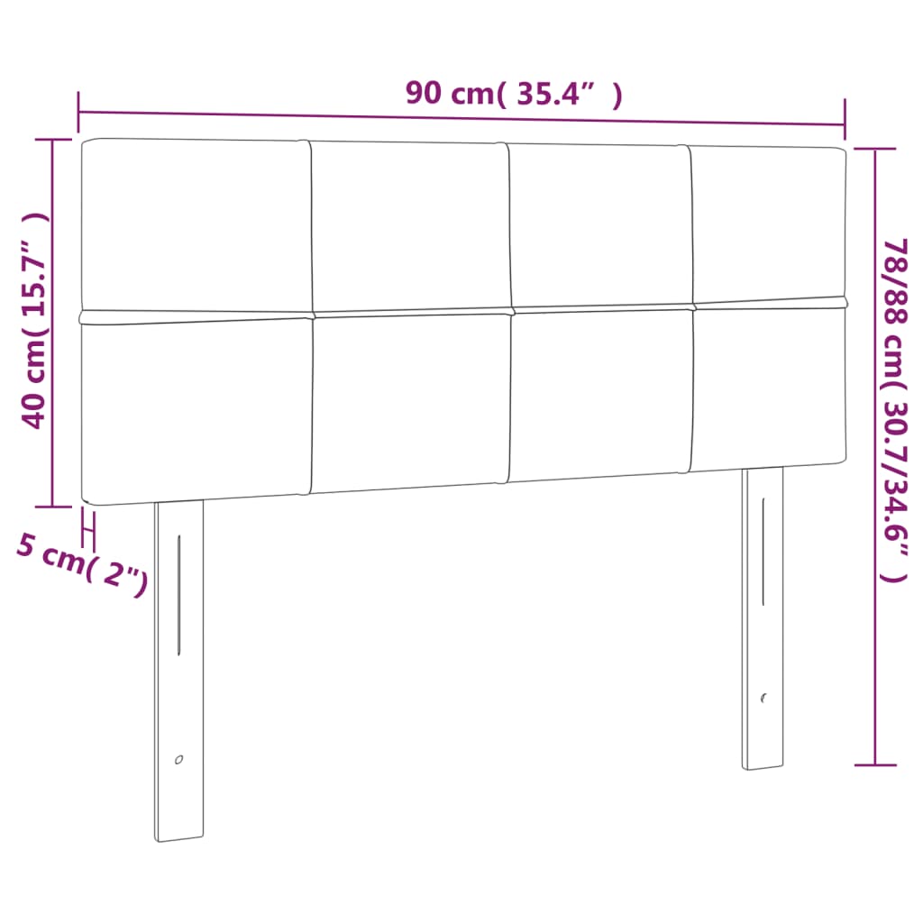 LED uzglavlje svjetlosivo 90x5x78/88 cm baršunasto