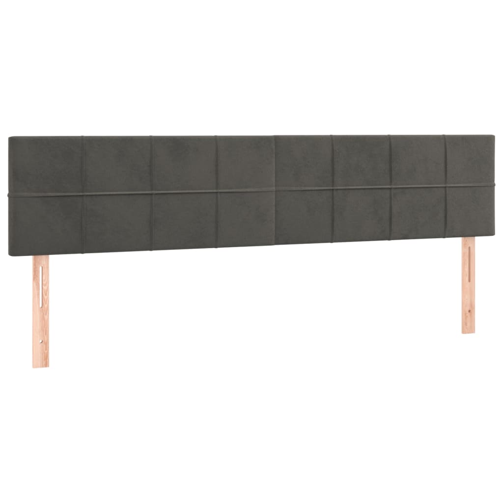LED uzglavlje tamnosivo 180x5x78/88 cm baršunasto
