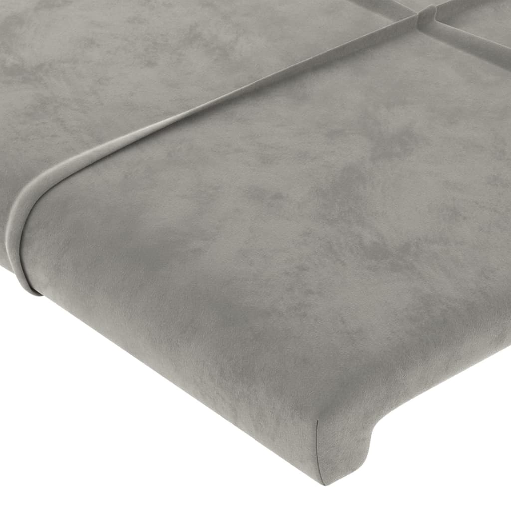LED uzglavlje svjetlosivo 200x5x78/88 cm baršunasto