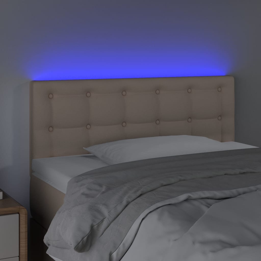 LED uzglavlje boja cappuccina 100 x 5 x 78/88cm od umjetne kože