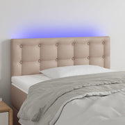 LED uzglavlje boja cappuccina 100 x 5 x 78/88cm od umjetne kože