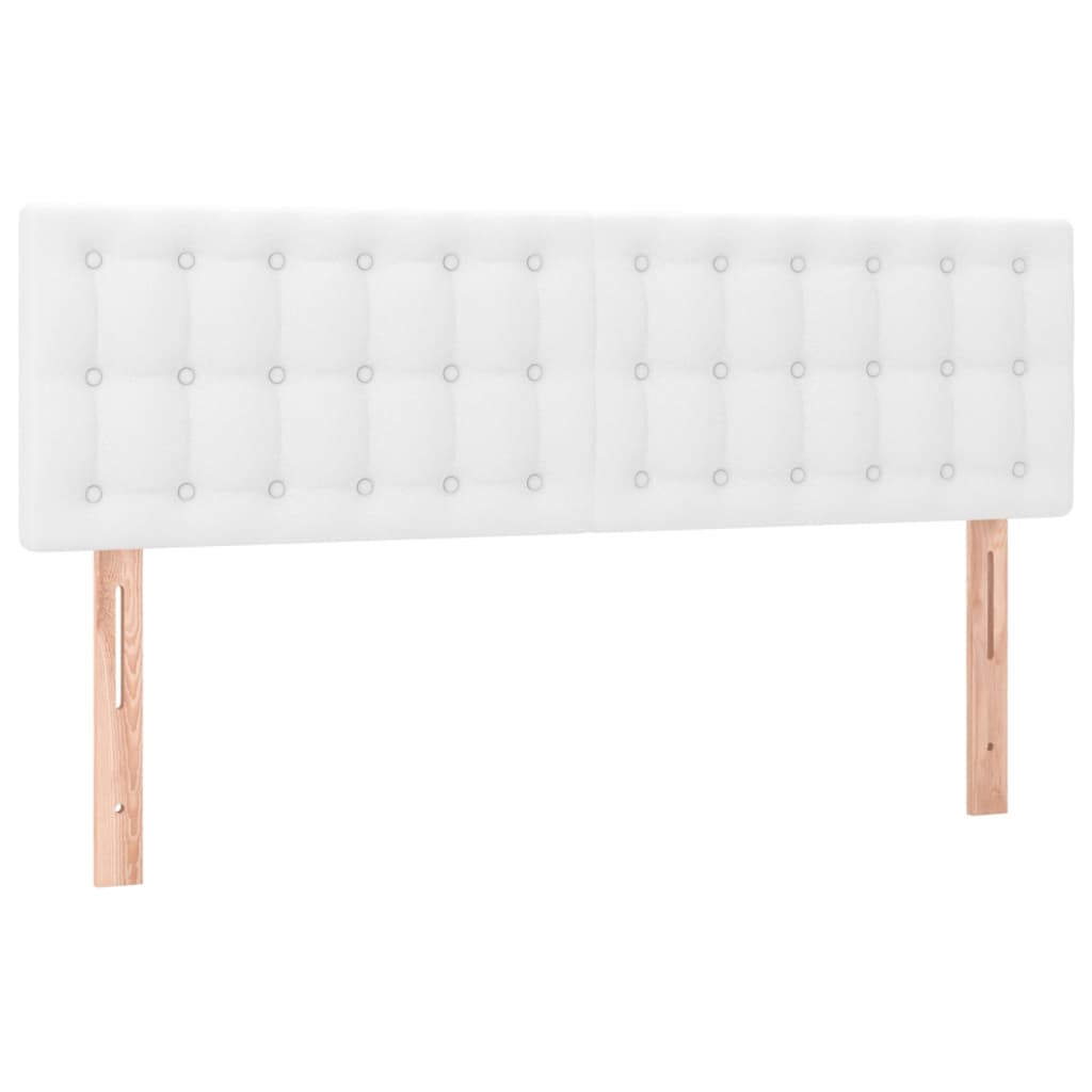 LED uzglavlje bijelo 144 x 5 x 78/88 cm od umjetne kože