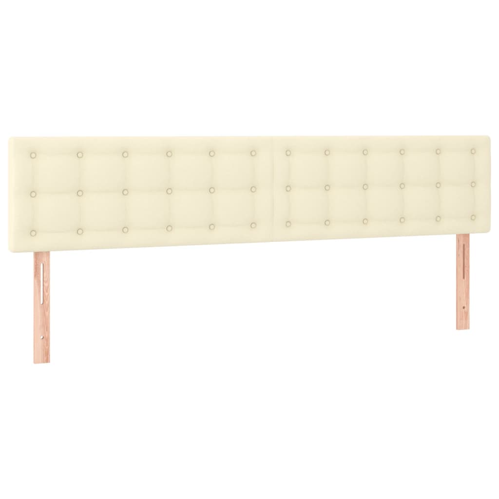 LED uzglavlje krem 200 x 5 x 78/88 cm od umjetne kože