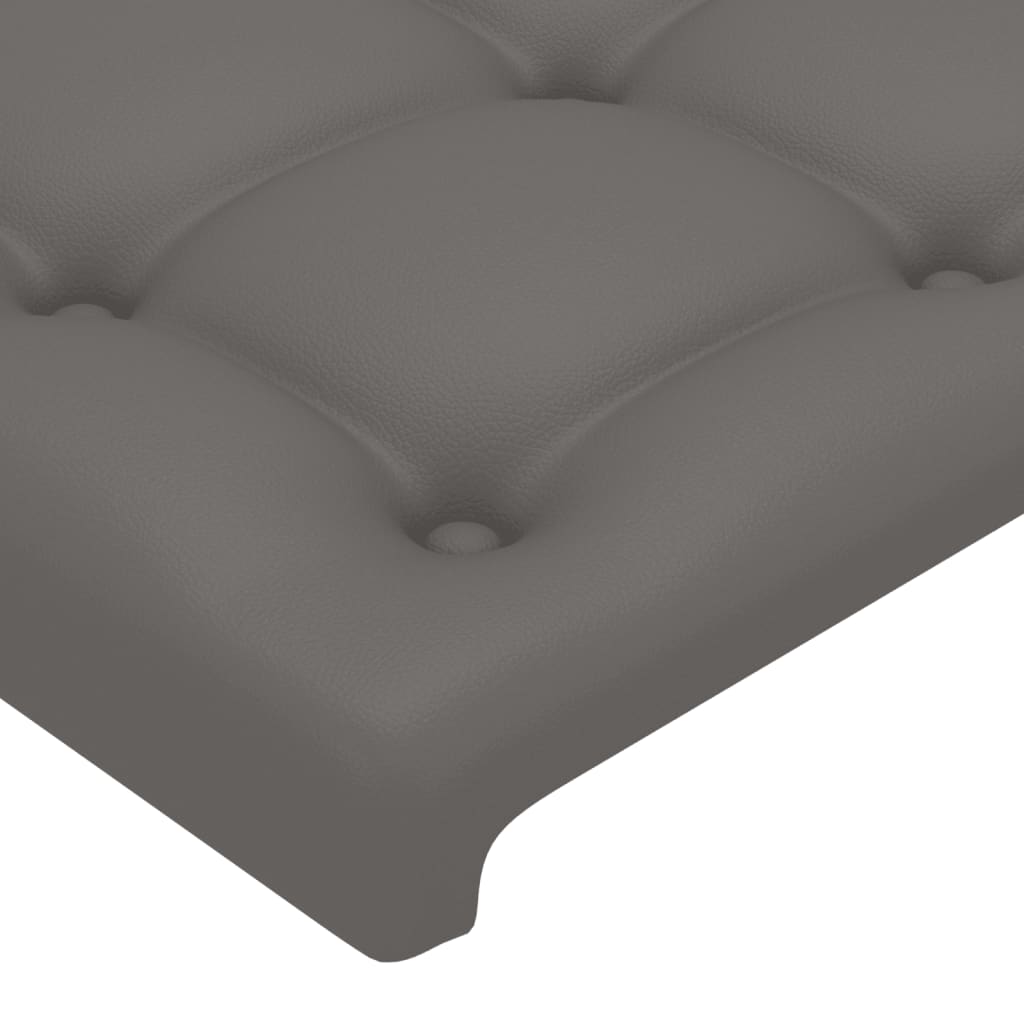 LED uzglavlje sivo 200 x 5 x 78/88 cm od umjetne kože