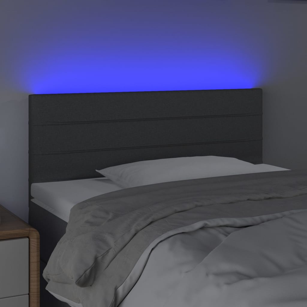 LED uzglavlje tamnosivo 80 x 5 x 78/88 cm od tkanine