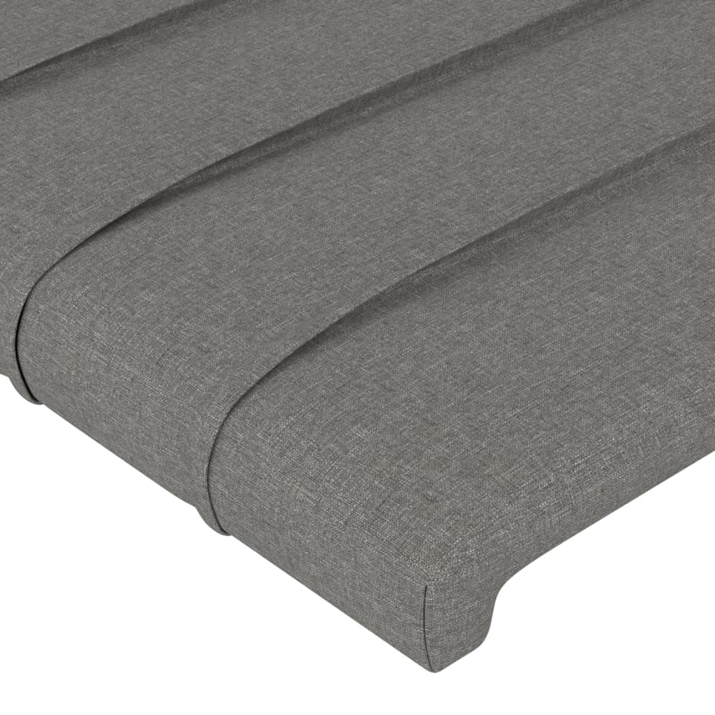 LED uzglavlje tamnosivo 80 x 5 x 78/88 cm od tkanine