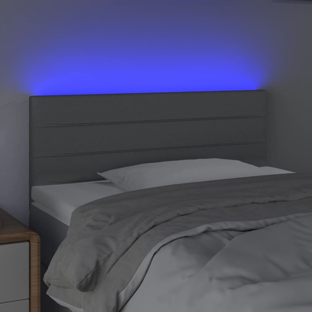 LED uzglavlje svjetlosivo 90x5x78/88 cm od tkanine