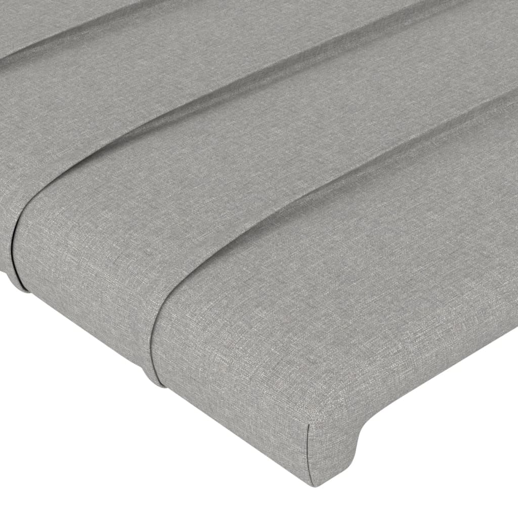 LED uzglavlje svjetlosivo 160x5x78/88 cm od tkanine