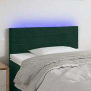 LED uzglavlje tamnozeleno 100x5x78/88 cm baršunasto