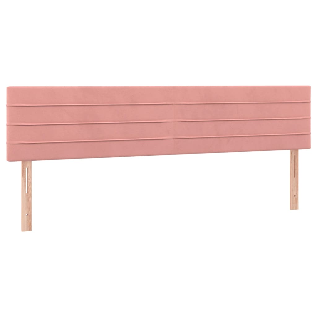 LED uzglavlje ružičasto 160x5x78/88 cm baršunasto