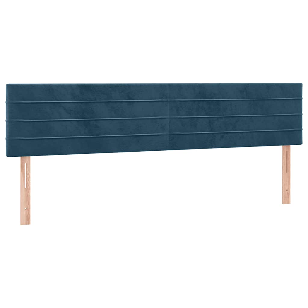 LED uzglavlje tamnoplavo 200x5x78/88 cm baršunasto
