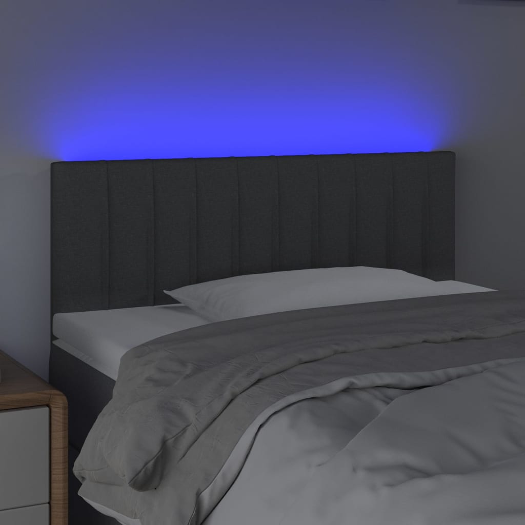 LED uzglavlje tamnosivo 90x5x78/88 cm od tkanine