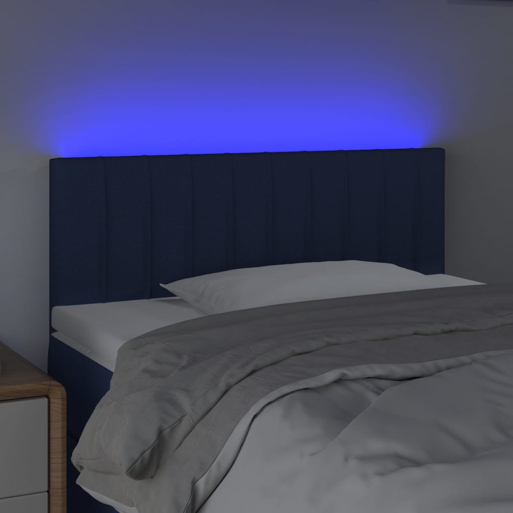 LED uzglavlje plavo 100x5x78/88 cm od tkanine