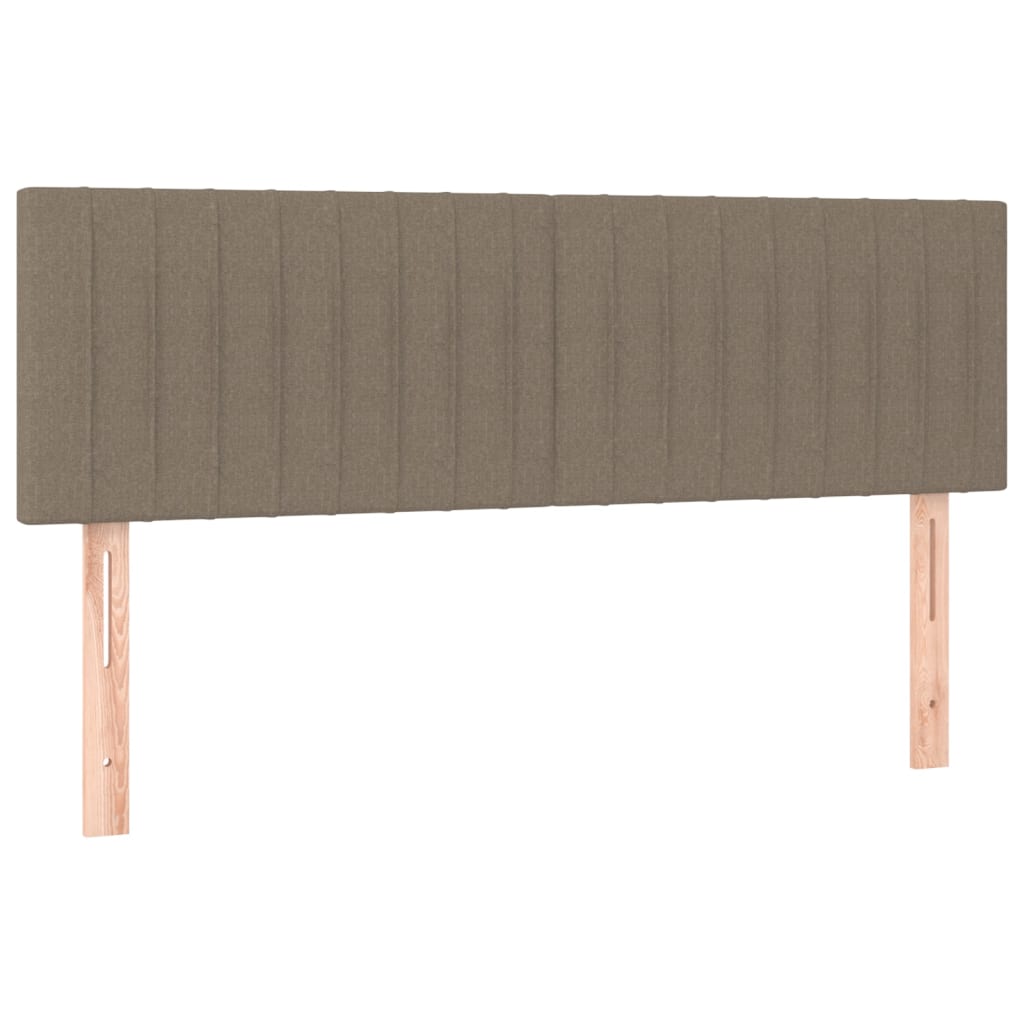 LED uzglavlje smeđesivo 144x5x78/88 cm od tkanine