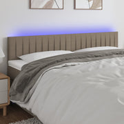 LED uzglavlje smeđesivo 200x5x78/88 cm od tkanine