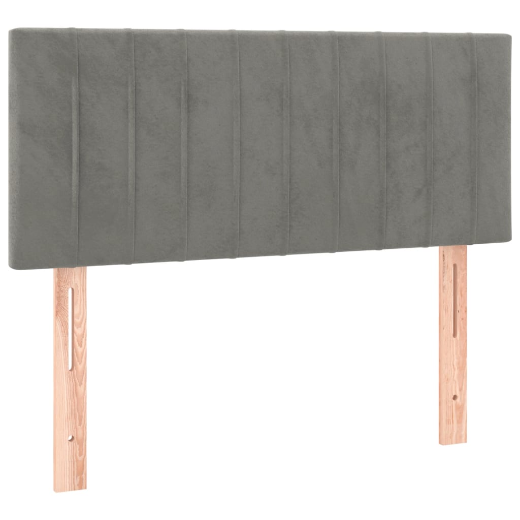 LED uzglavlje svjetlosivo 100x5x78/88 cm baršunasto