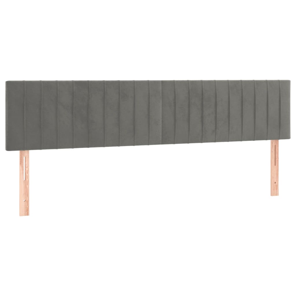 LED uzglavlje svjetlosivo 180x5x78/88 cm baršunasto