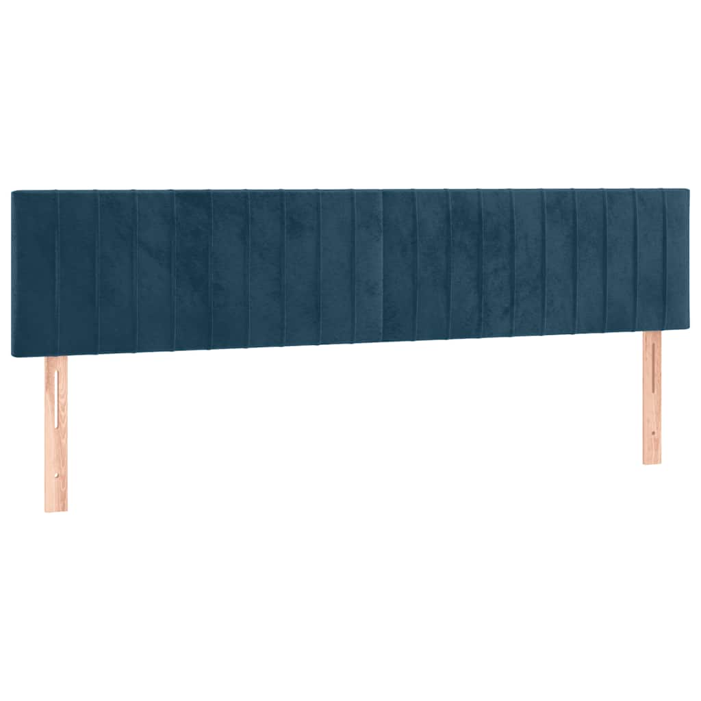 LED uzglavlje tamnoplavo 180x5x78/88 cm baršunasto