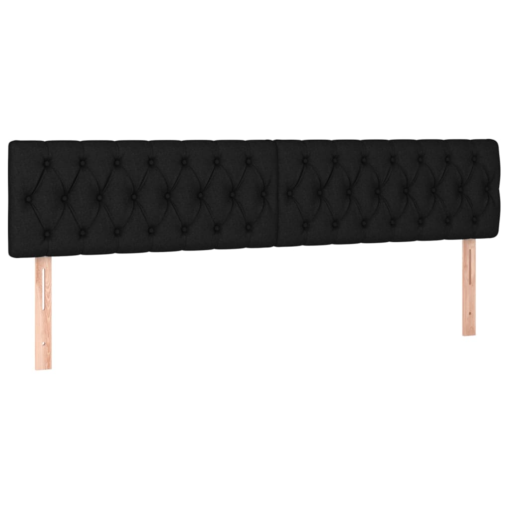 LED uzglavlje crno 180 x 7 x 78/88 cm od tkanine