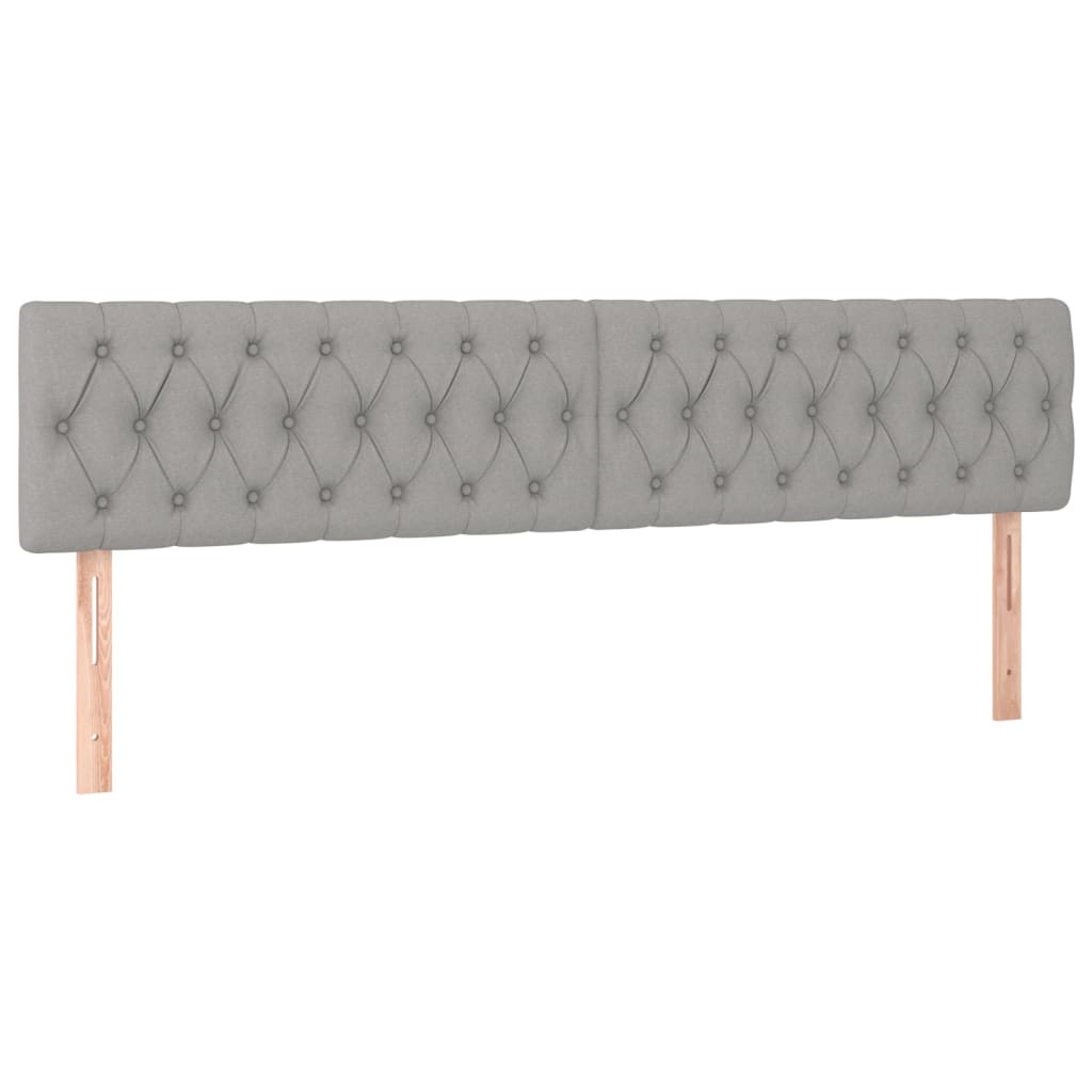 LED uzglavlje svjetlosivo 200 x 7 x 78/88 cm od tkanine