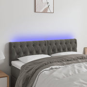 LED uzglavlje tamnosivo 160x7x78/88 cm baršunasto