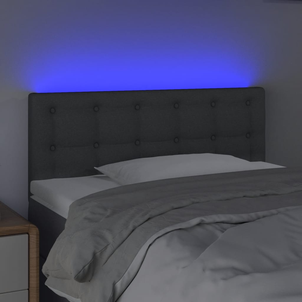 LED uzglavlje tamnosivo 80 x 5 x 78/88 cm od tkanine