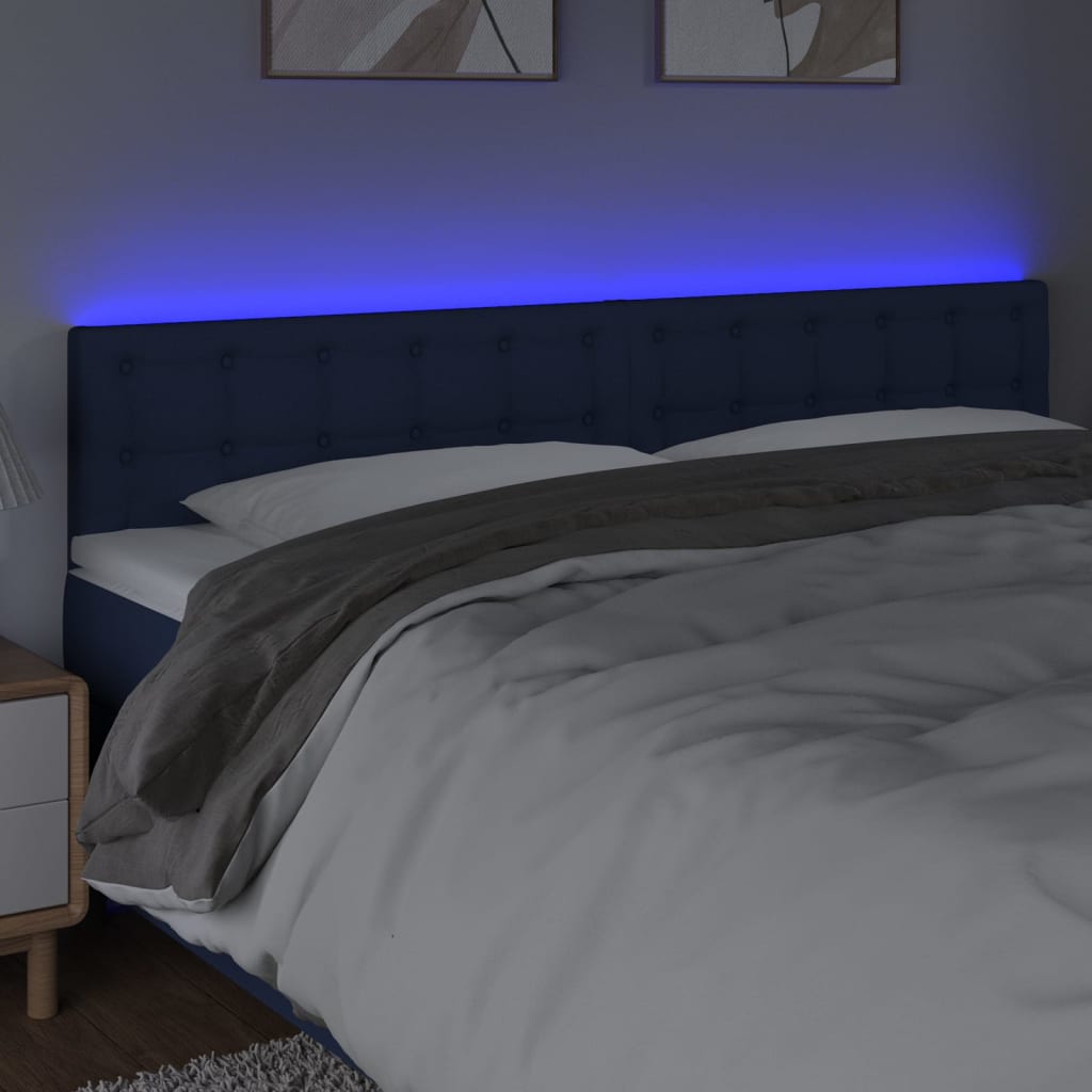 LED uzglavlje plavo 180x5x78/88 cm od tkanine