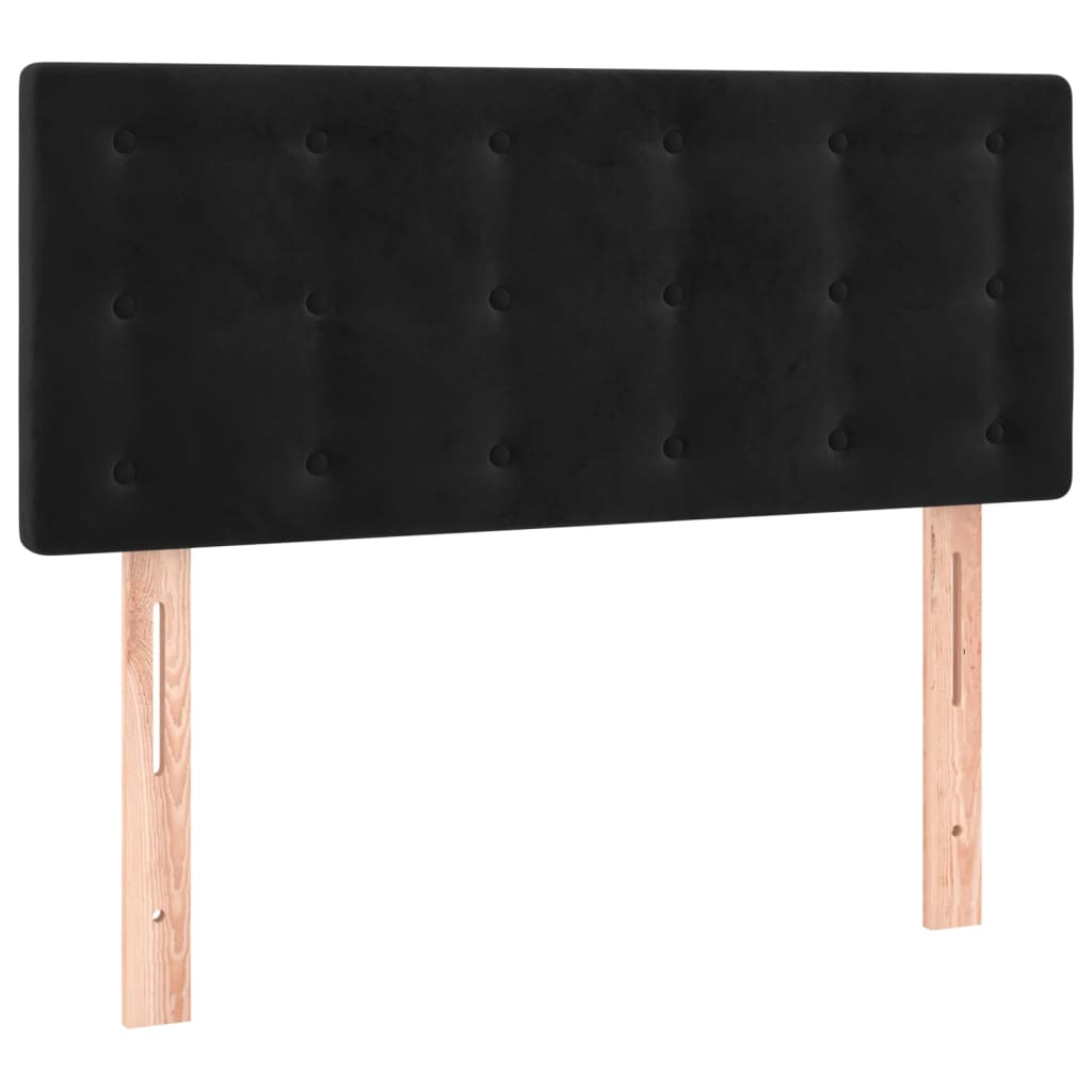 LED uzglavlje crno 90x5x78/88 cm baršunasto