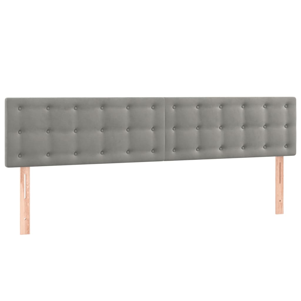 LED uzglavlje svjetlosivo 180x5x78/88 cm baršunasto