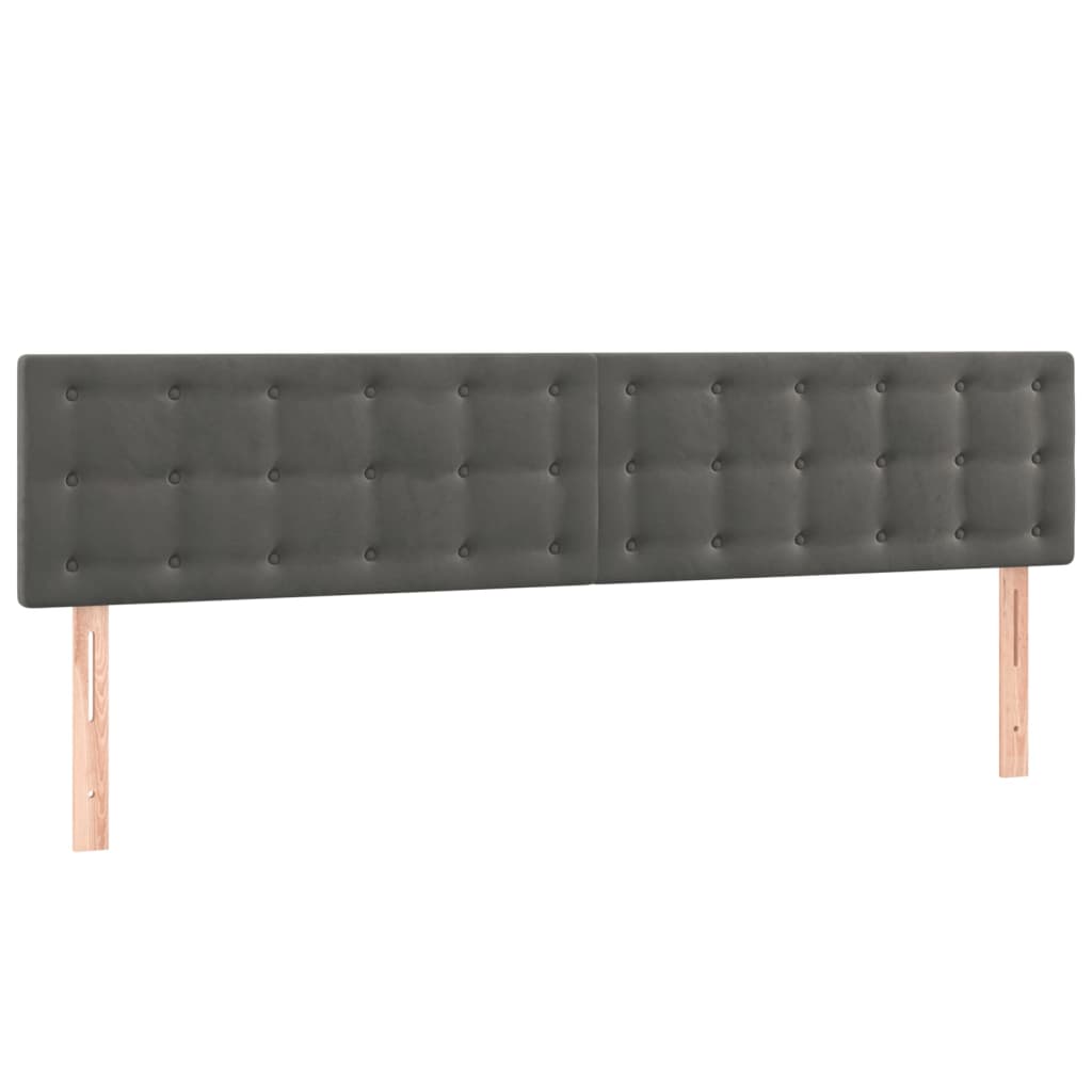 LED uzglavlje tamnosivo 180x5x78/88 cm baršunasto