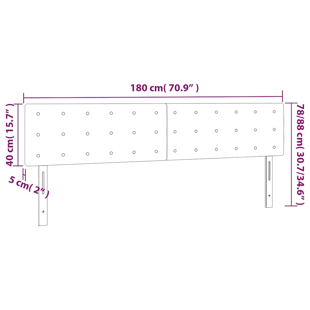 LED uzglavlje tamnozeleno 180x5x78/88 cm baršunasto