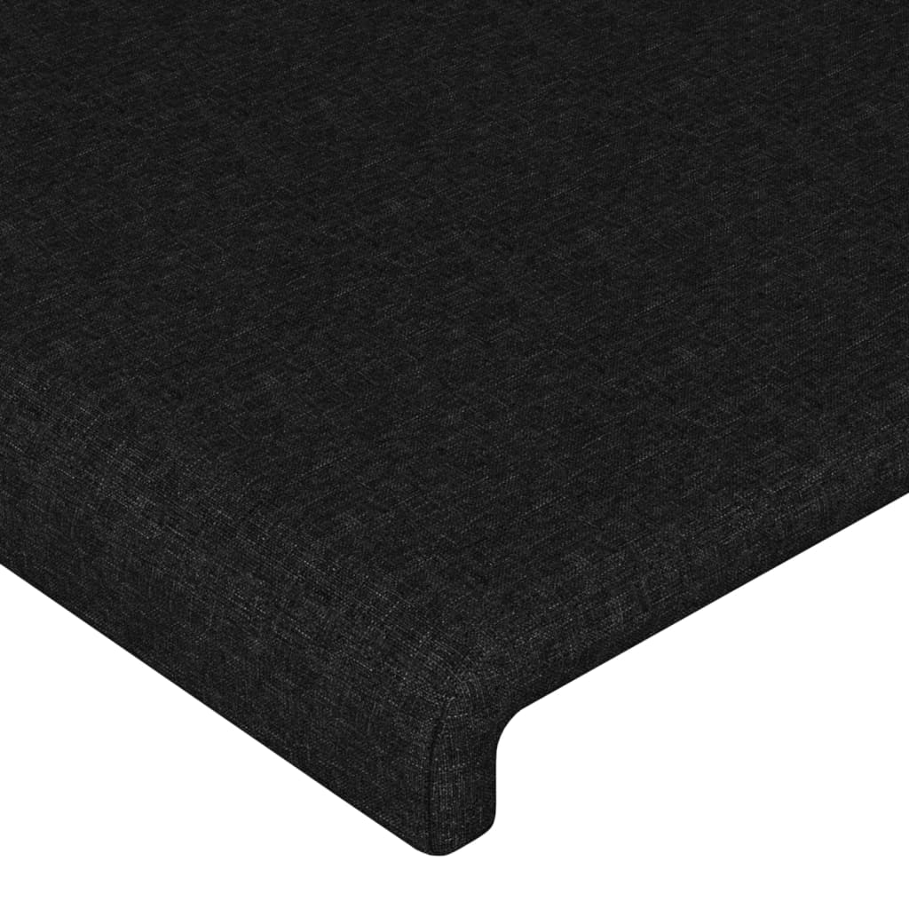 LED uzglavlje crno 100x5x118/128 cm od tkanine
