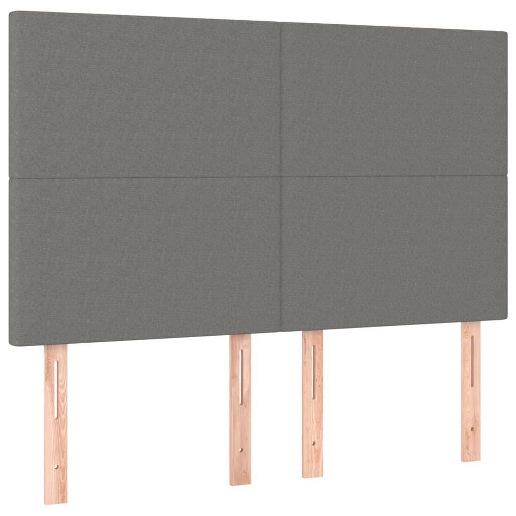 LED uzglavlje tamnosivo 144x5x118 cm od tkanine