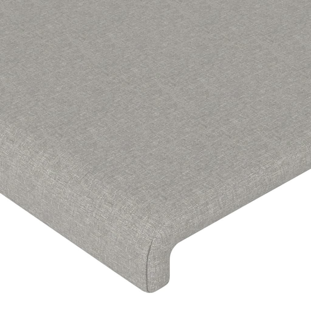 LED uzglavlje svjetlosivo 200x5x118/128 cm od tkanine