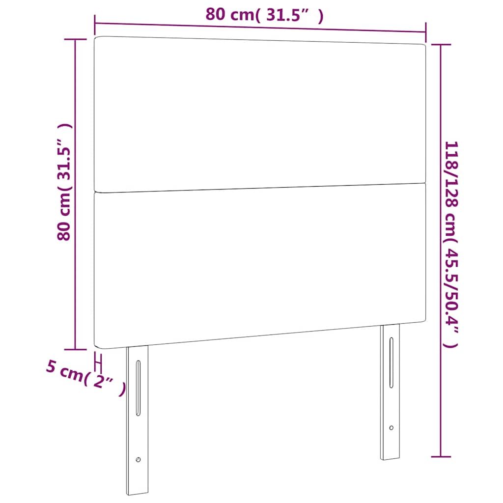 LED uzglavlje tamnozeleno 80x5x118/128 cm baršunasto