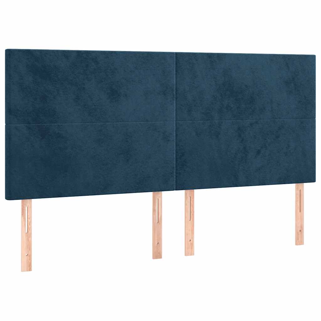 LED uzglavlje tamnoplavo 200x5x118/128 cm od tkanine