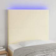 LED uzglavlje krem 100x5x118/128 cm od umjetne kože