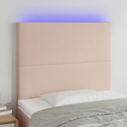 LED uzglavlje boja cappuccina 100x5x118/128 cm od umjetna koža