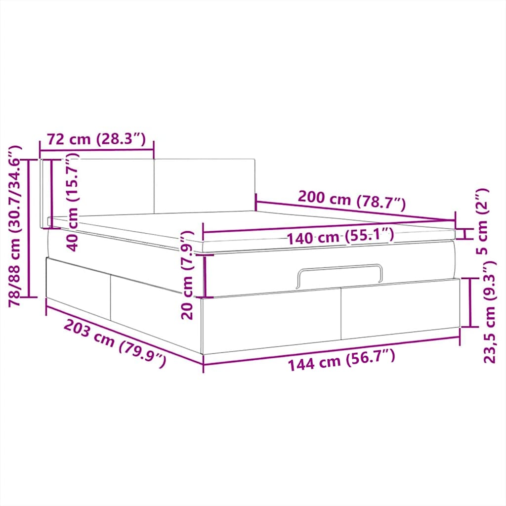 LED uzglavlje tamnoplavo 100x5x118/128 cm baršunasto