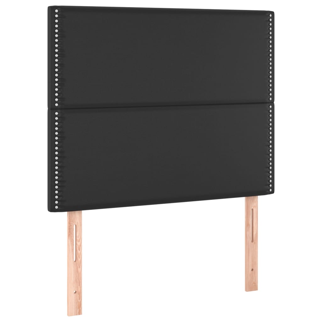 LED uzglavlje crno 90x5x118/128 cm od umjetne kože