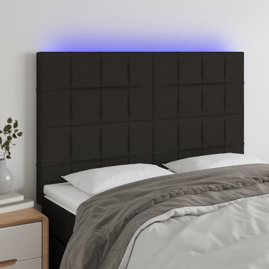 LED uzglavlje smeđesivo od tkanine
